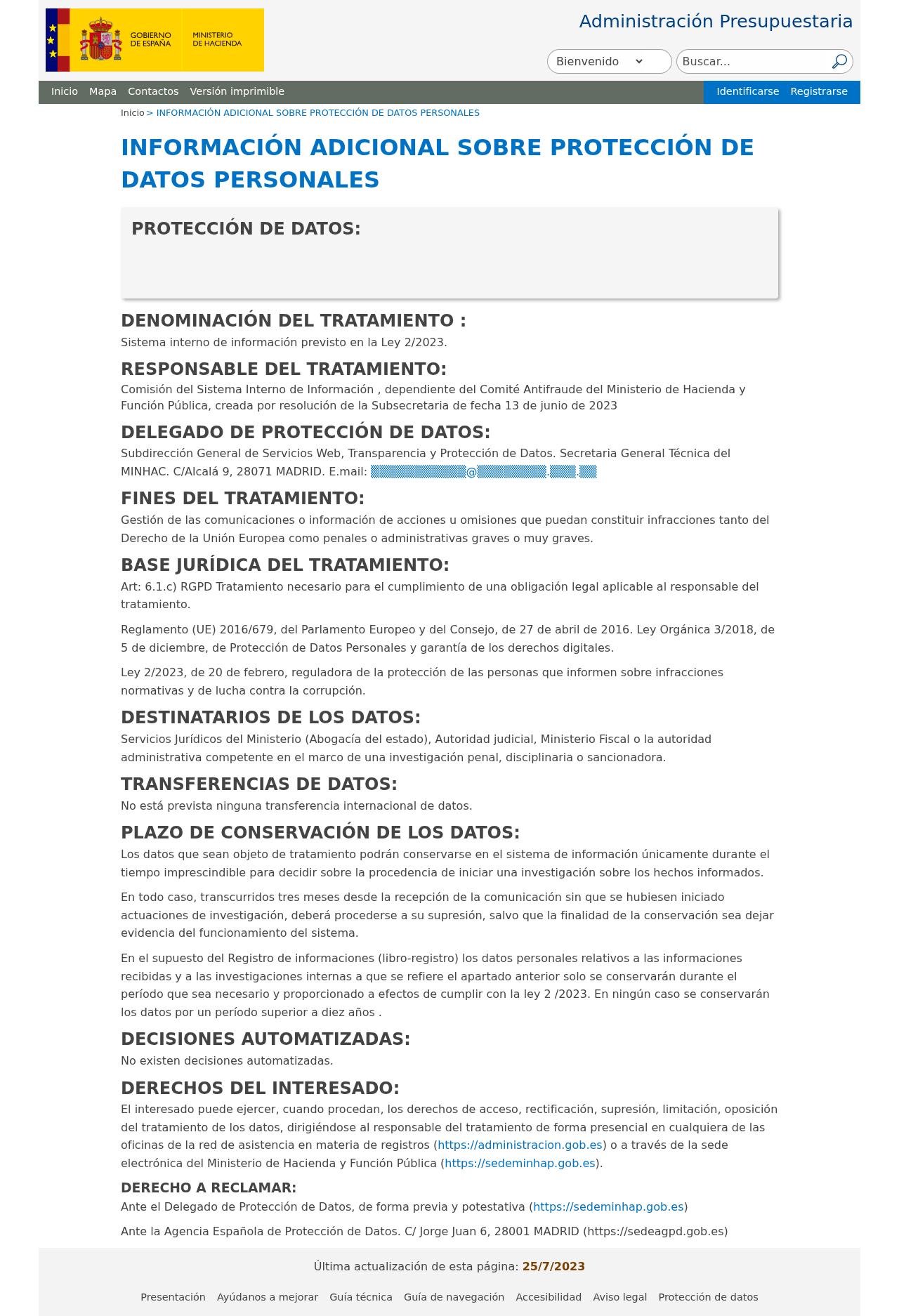 Captura de https://www.pap.hacienda.gob.es/sitios/pap/es-ES/Paginas/InformacionProteccionDatos.aspx