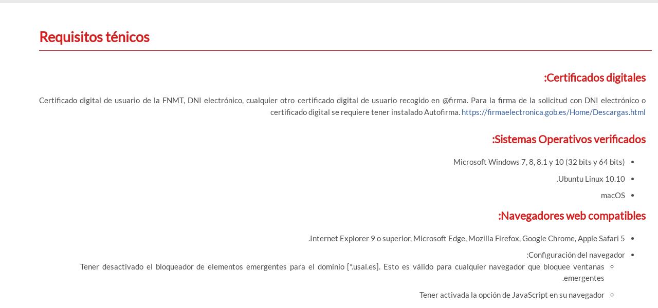 Captura de https://sede.usal.es/ar/web/guest/requisitos-tecnicos