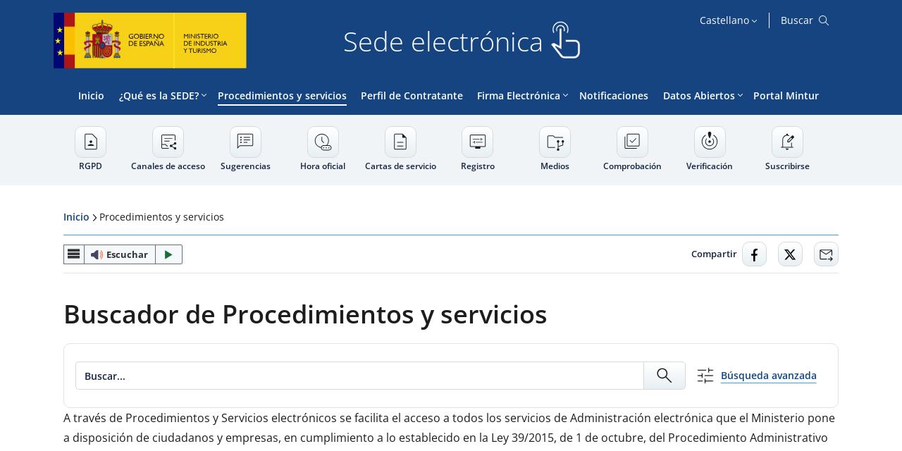 Captura de https://sede.serviciosmin.gob.es/es-es/procedimientoselectronicos/Paginas/index.aspx