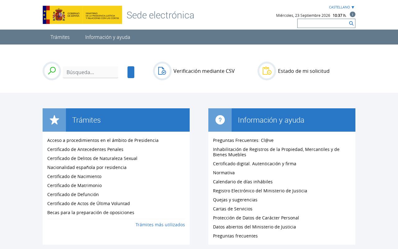 Captura de https://sede.mjusticia.gob.es/