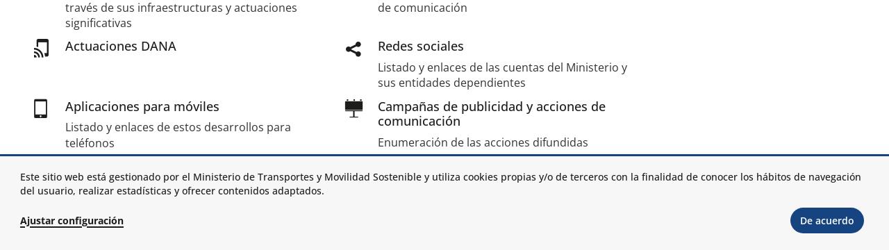Captura de https://www.transportes.gob.es/ministerio
